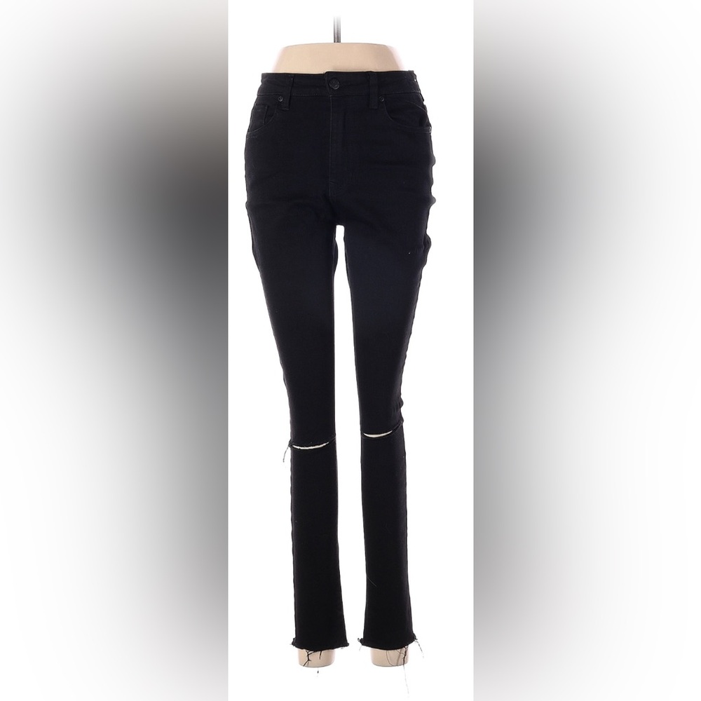 harper heritage high rise skinny jeans black size 25